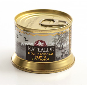 Bloc de foie gras de pato con trozos(30%)-bloc-katealde-comprarenred.com