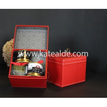 Caja roja: 1 bloc de pato130g, 1 bloc de pato con trufa y 1 lira de corte-home-katealde-comprarenred.com